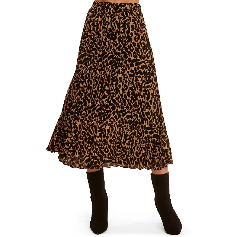 Fever Womens Pleated Long Maxi Skirt spandex blend skirt