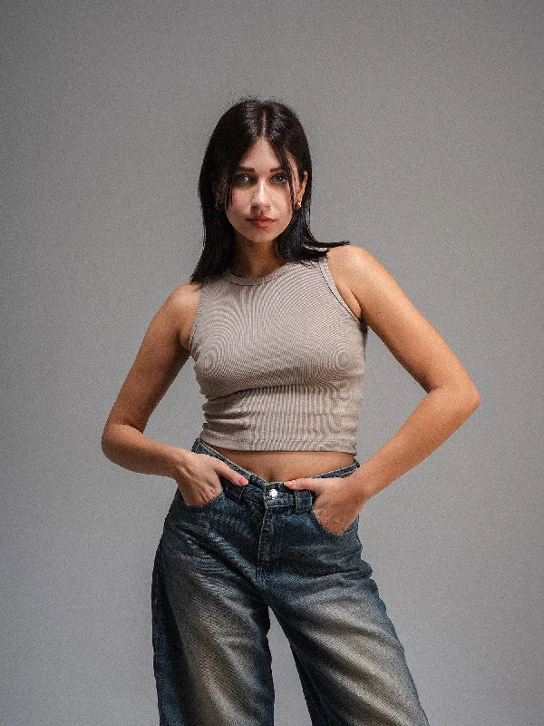 Cotton Tank Top - Sukoon navy tank top