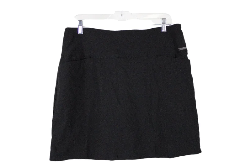 S.C. & Co. Black Stretch Skirt | L pleated skirt texture