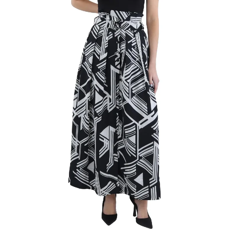 Gracia Womens Printed  Maxi Skirt chiffon skirt lightweight
