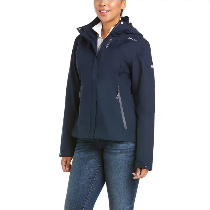 Ariat Womens Coastal H2O Jacket - Navy Faux Fur Fabric Real Fur Fabric Shearling Fabric