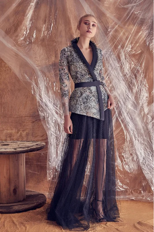 Belted lace jacket with short skirt covered with tulle Satin Jacket Silk Jacket Chiffon Jacket Belted lace jacket with short skirt covered with tulle Satin Jacket Silk Jacket Chiffon Jacket