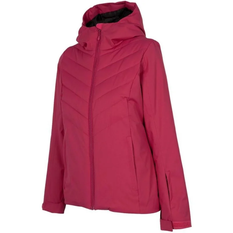 4F Womens Ski Jacket - Fuchsia Faux Fur Jacket Real Fur Jacket Shearling Jacket