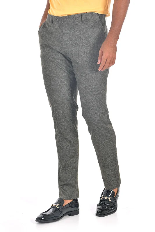 Barabas CP90 GREY COUNTY Dark Grey Slim Fit Dress Pant Stretch Fit Pants
