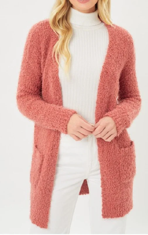 Women's Popcorn Oversized Cardigan Sweater Coats Iron Safe Non-Iron Wrinkle Free