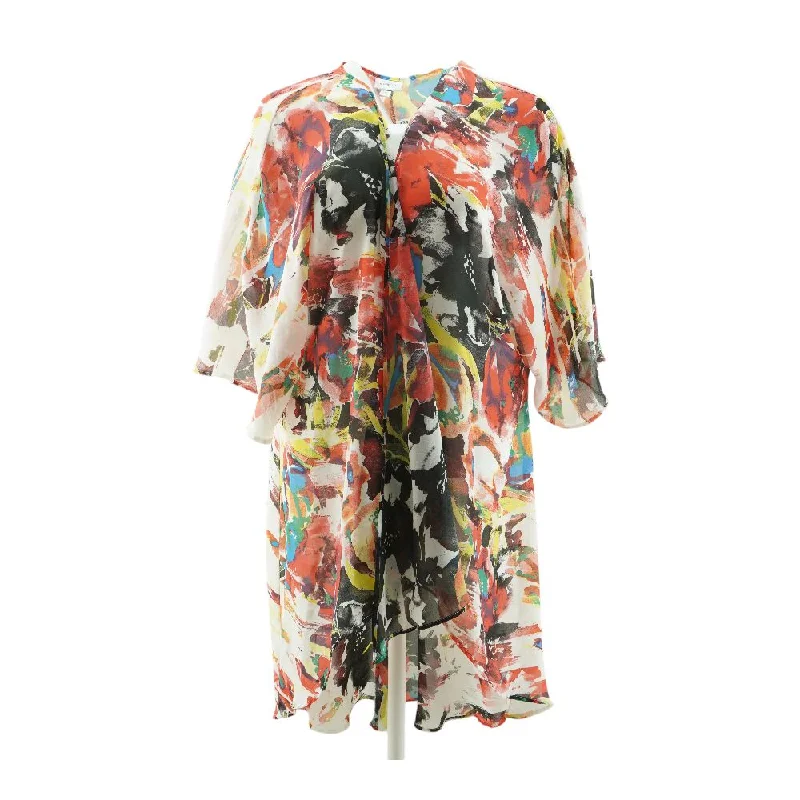 Multi Graphic Cardigan Knit Fabric Woven Fabric Fleece Fabric