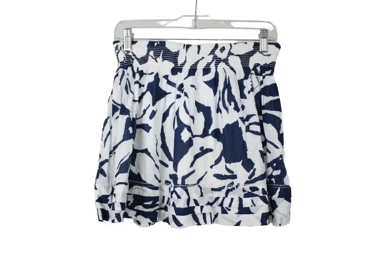 SO Blue White Floral Mini Skirt | M lace skirt romantic