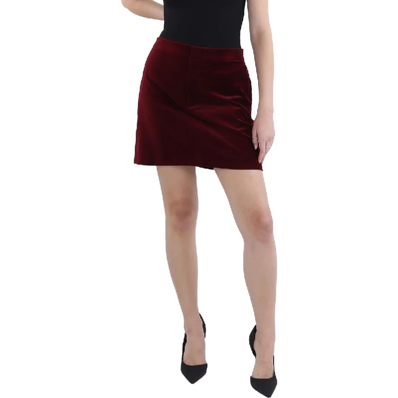 Lauren Ralph Lauren Womens Velvet Mini Mini Skirt linen skirt light