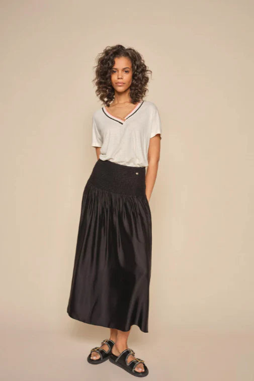 Mos Mosh | Ivy's Malin Skirt | Black wool skirt warm