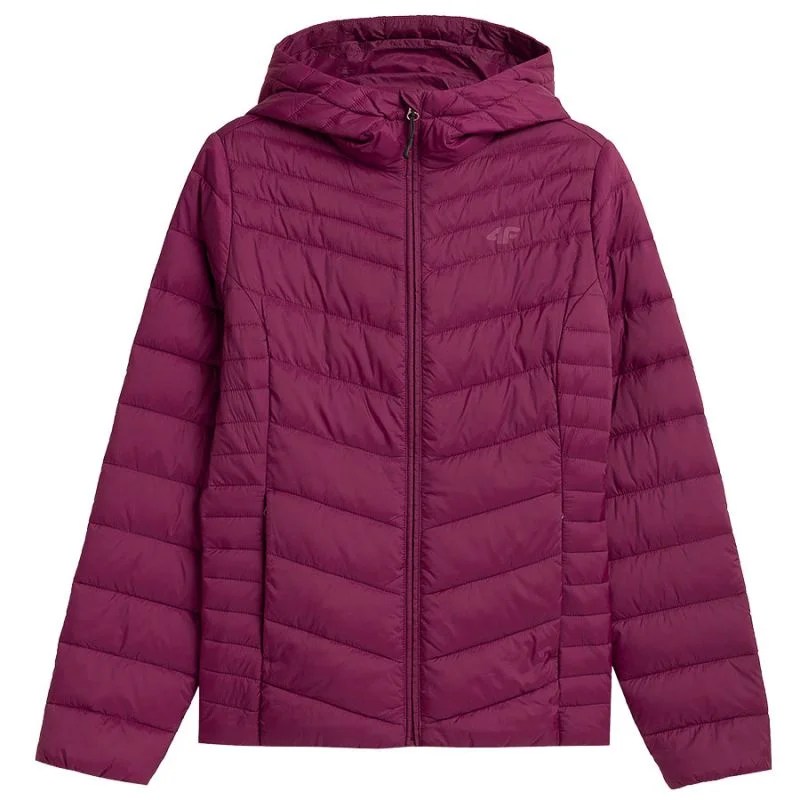 4F Womens High Quality Jacket - Purple Wool Fabric Cashmere Fabric Tweed Fabric