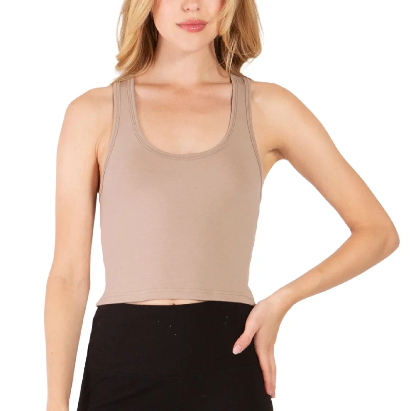 Women's Racerback Tank Crop Top scoop neck tank