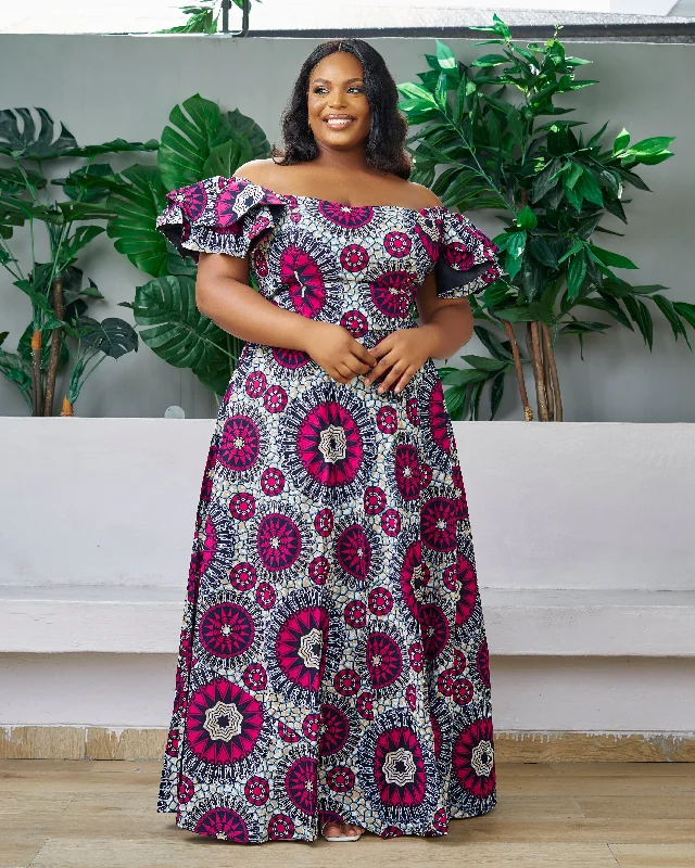 New In African Print Ankara Maxi Flare Skirt - Anita corduroy skirt cozy