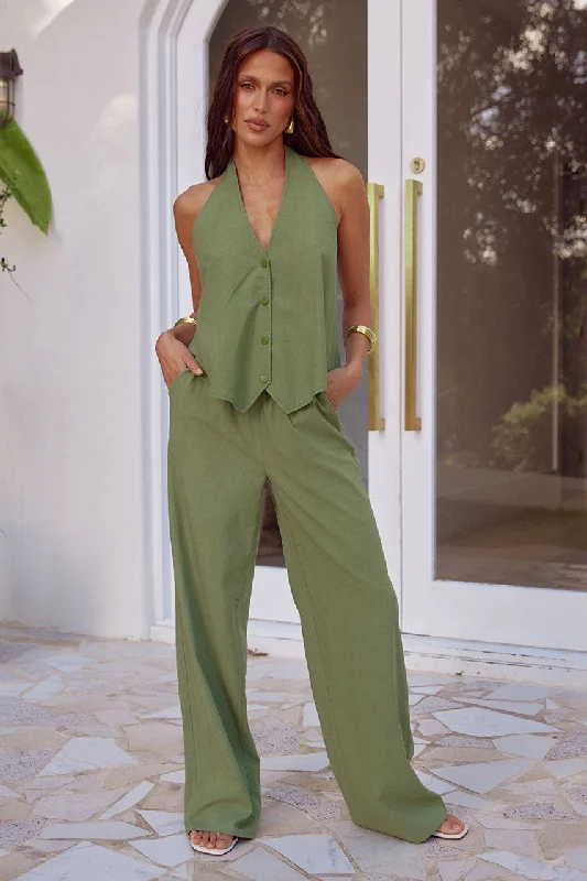 FLORENT PANT - KHAKI Modern Bootcut Pants