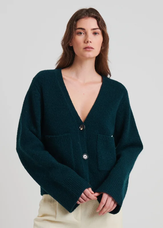 Wool Blend Relaxed Cardigan Chenille Blend Fleece Blend Nylon Blend
