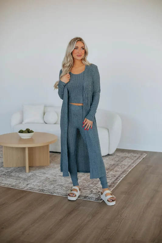 Get Cozy Cardigan - Slate Casual Formal Business
