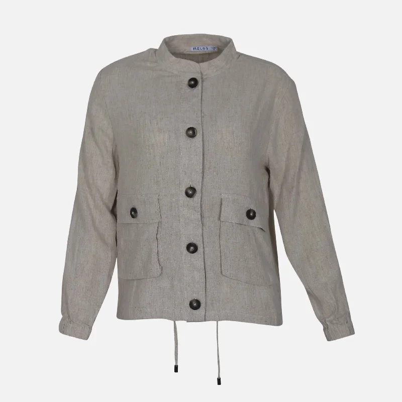 MELON LADIES CASUAL JACKET Satin Jacket Silk Jacket Chiffon Jacket