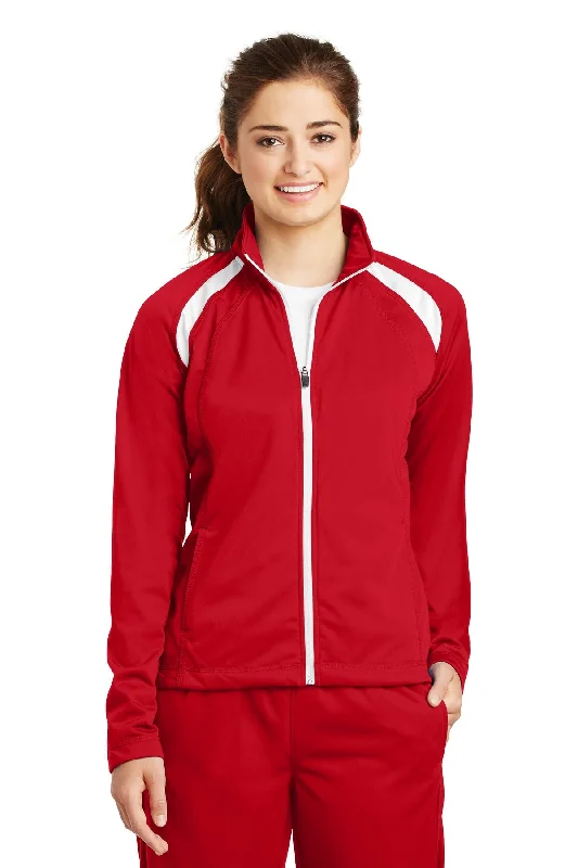 Sport-Tek Women's Tricot Track Jacket Denim Jacket Leather Jacket Suede Jacket
