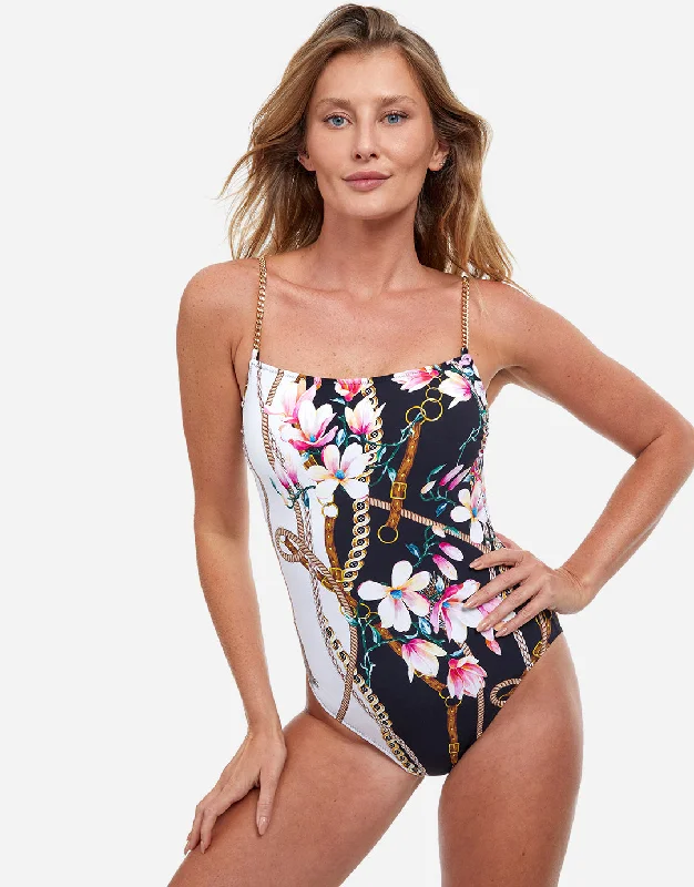 Amalfi Coast Round Neck Swimsuit Halter Top Bikini
