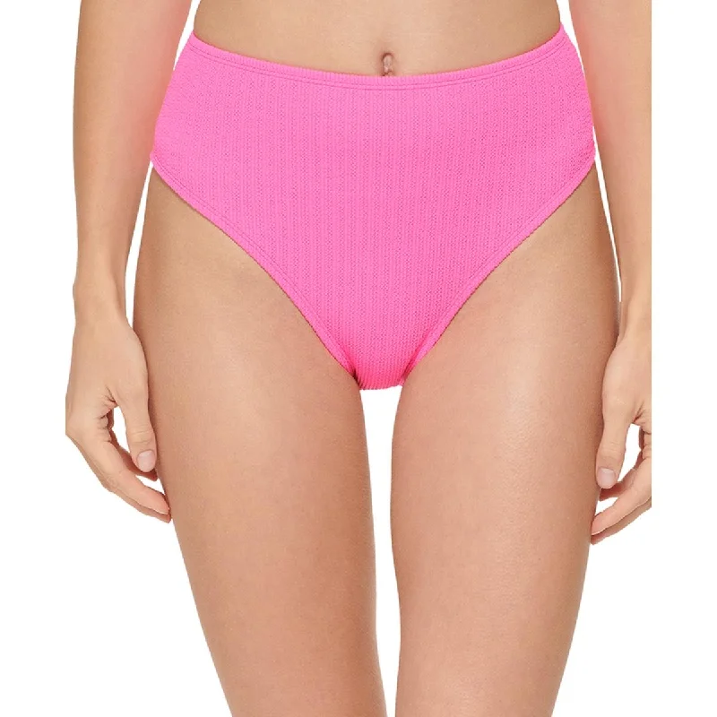 Womens Ribbed High-Waist Swim Bottom Separates Luxury Swimsuit Style