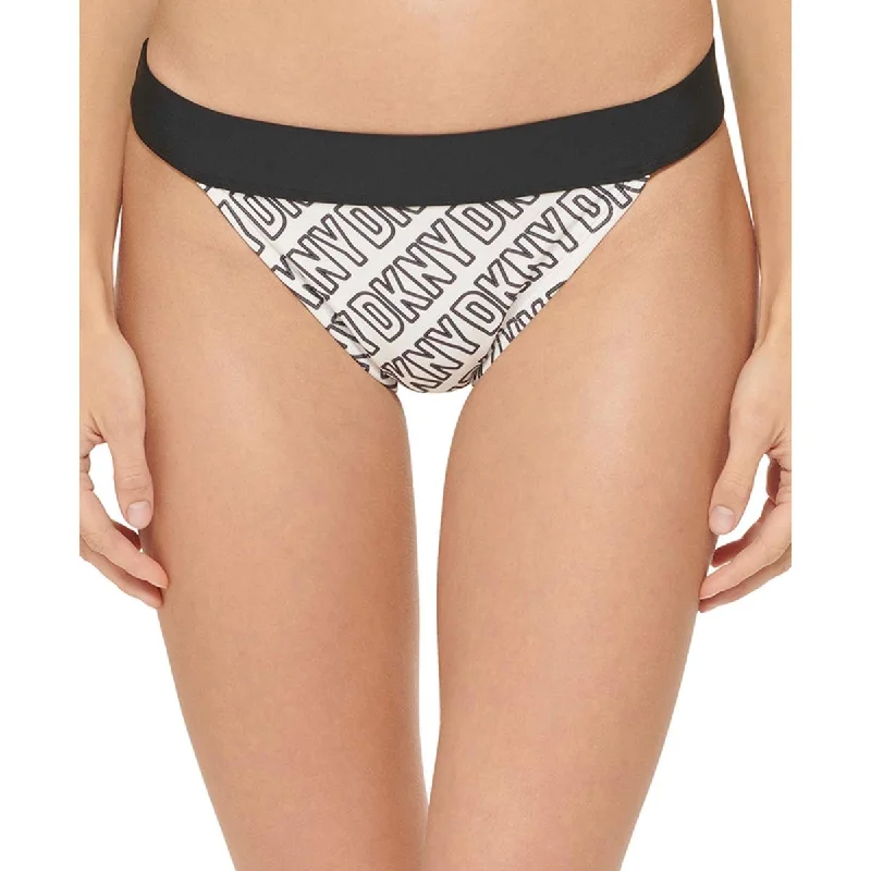 Womens Logo Low-Rise Swim Bottom Separates Monokini Swimsuit Design