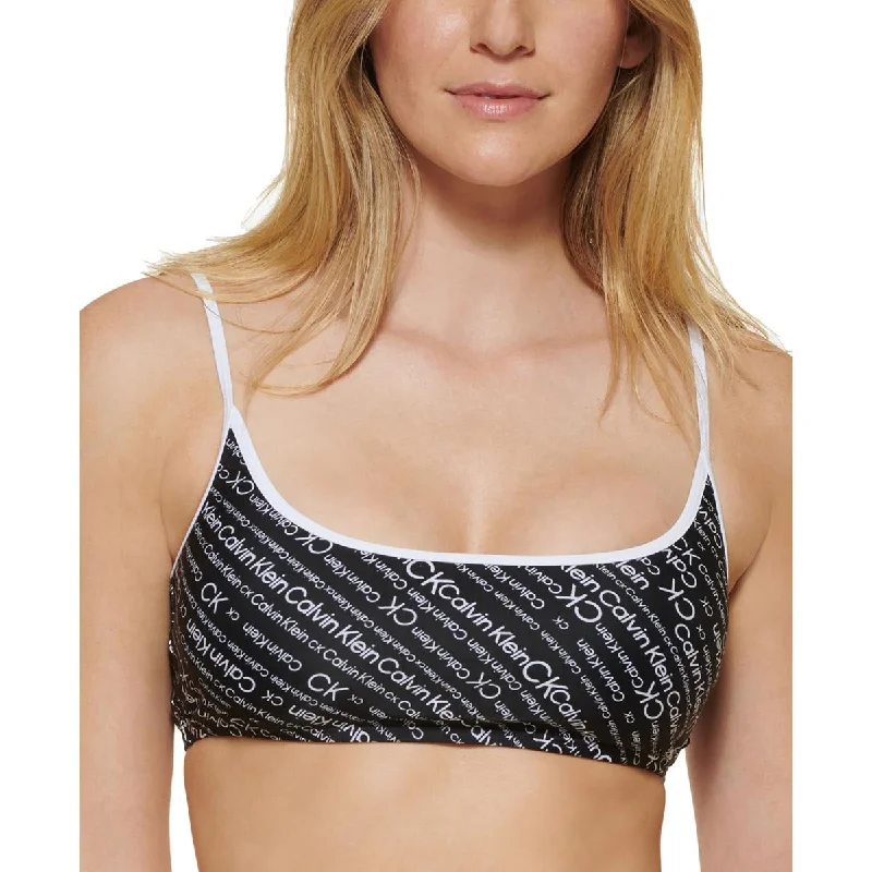 Womens Logo Lined Bikini Swim top Chic Bikini Set