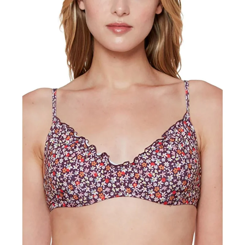 Womens Floral Underwire Bikini Swim top Sporty Swimwear Bottoms