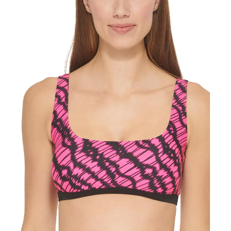 Womens Printed Removable Padding Bikini Swim top Classic Monokini Design