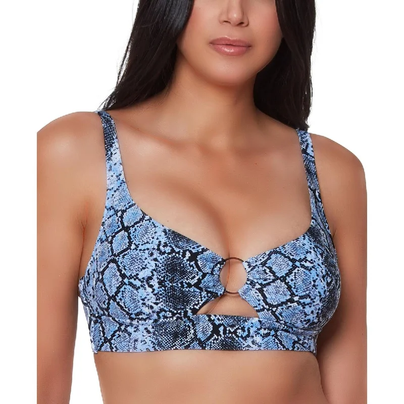 Womens Snake Removable Padding Bikini Swim top Strappy Back Bikini
