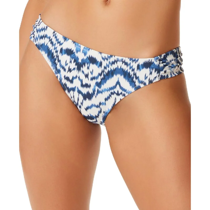 Womens Printed Hipster Swim Bottom Separates Ruffled Swimsuit Top