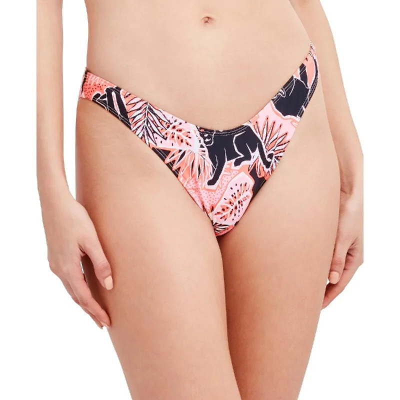 Womens Animal Minimal Swim Bottom Separates Cross-Back Bikini