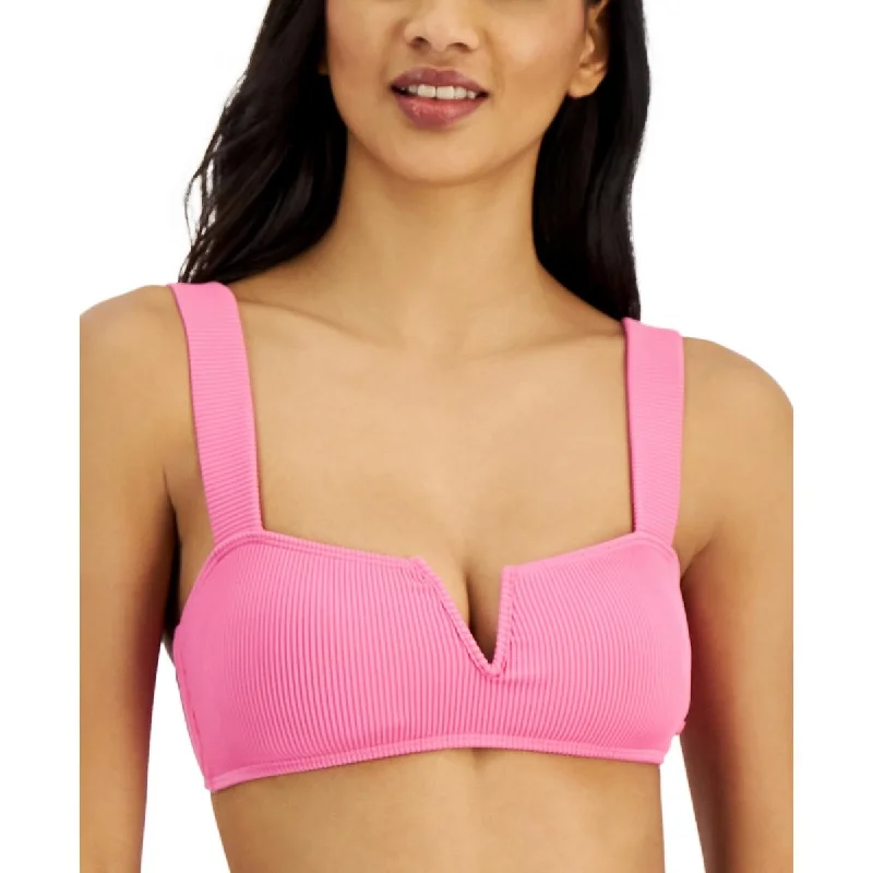 Love The Vanuatu Womens Ribbed V-Neck Bikini Swim top Adjustable Swim Top