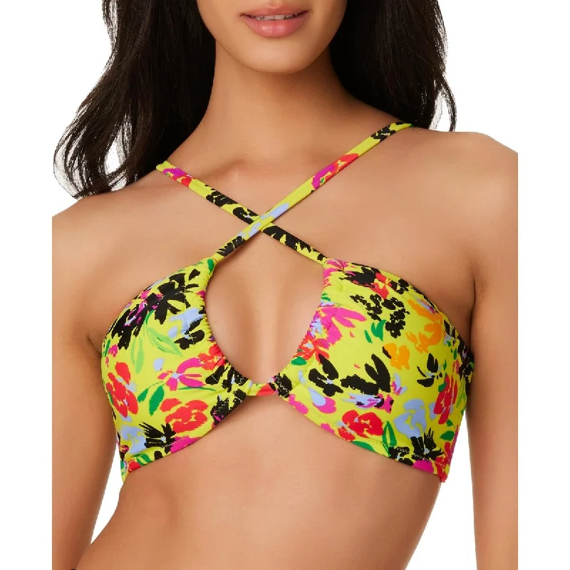 Womens Floral Removable Padding Bikini Swim top Floral Swimwear Set
