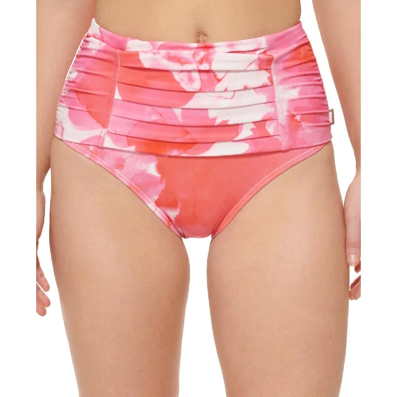 Womens Tie-Dye High-Waist Swim Bottom Separates High-Waisted Swimwear