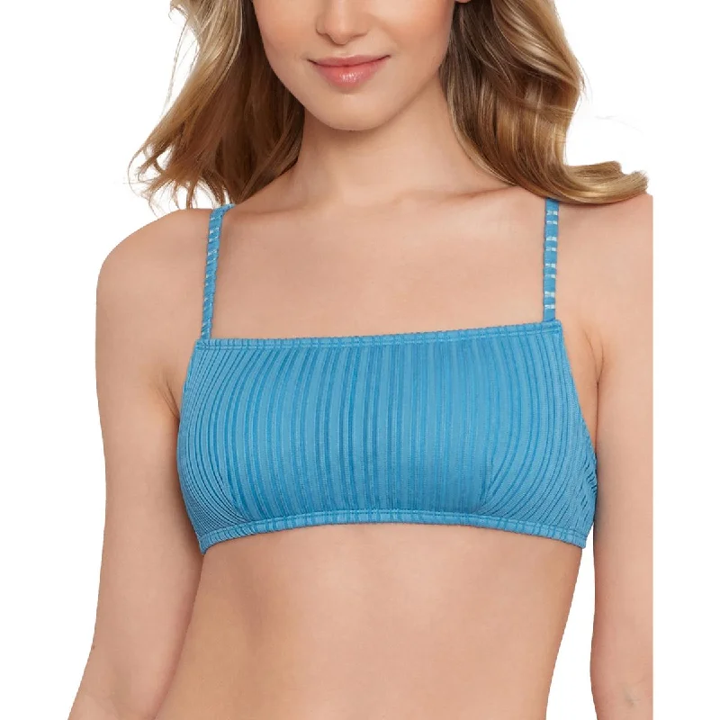 Womens Ribbed Solid Bikini Swim top Swim Dress with Belt