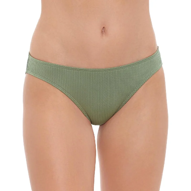 Womens Ribbed Lined Swim Bottom Separates High-Waisted Swim Bottoms