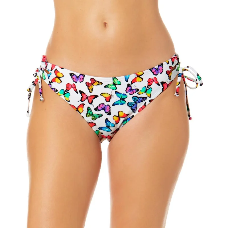 Juniors Womens Butterfly Side Tie Swim Bottom Separates Vibrant Bikini Design