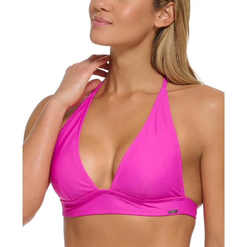 Womens Solid Halter Bikini Swim top Quick-Dry Swimsuit