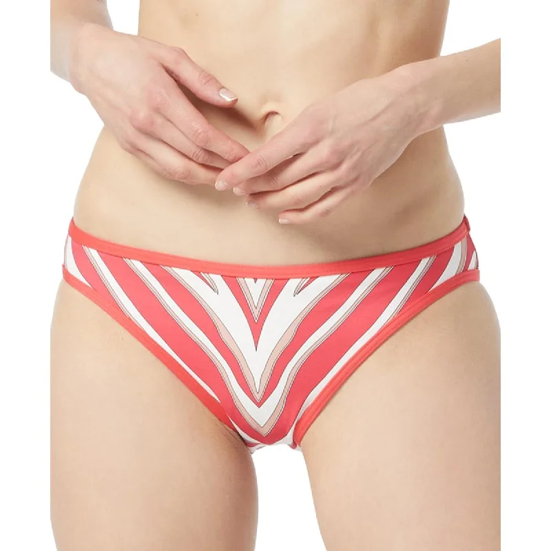 Womens Striped Bikini Swim Bottom Separates Elegant Ruffle Swimsuit