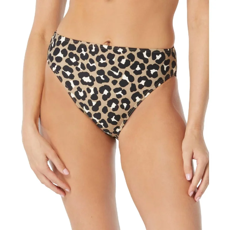 Womens High Waist Leopard Print Swim Bottom Separates Lace Back Bikini