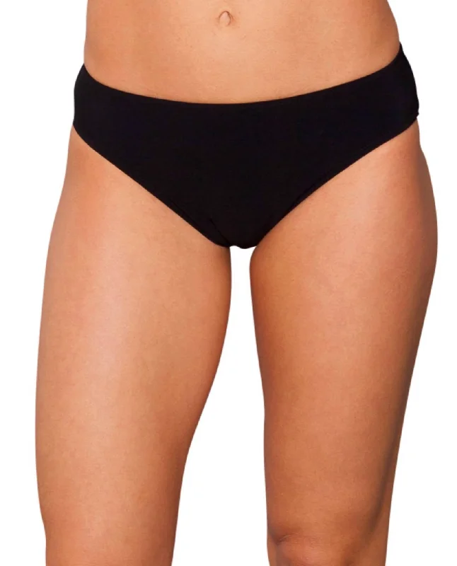Brief Swim Bottom In Pro Tutti Frutti Black Lace-Detail Bikini Set