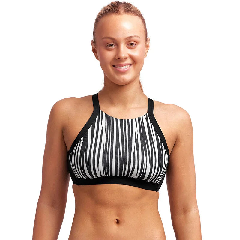 Funkita - Stick Stack - Ladies Hi Light Swim Top Push-Up Bikini Bottoms