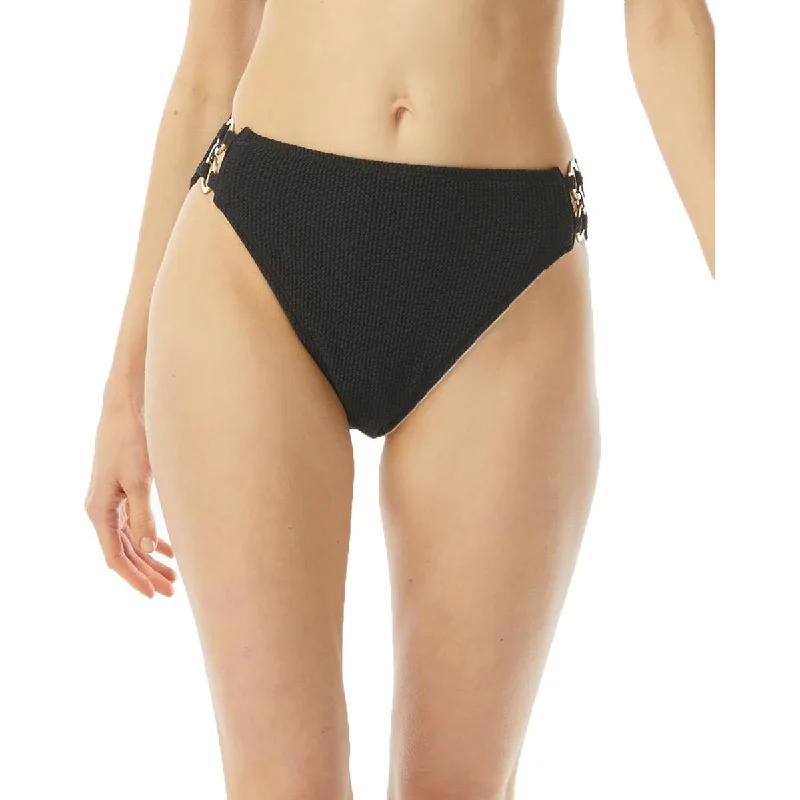 MICHAEL Michael Kors Womens Embellished High-Leg Swim Bottom Separates Elegant Halter Bikini