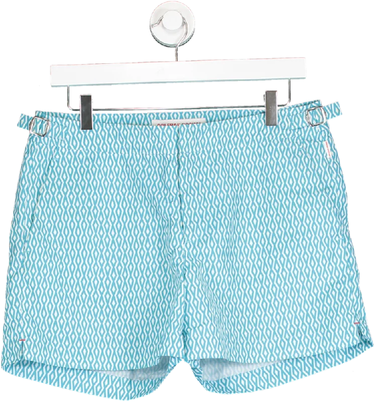Orlebar Brown Blue Riviera Mid Length Swim Shorts W31 Ruched Swimwear Set