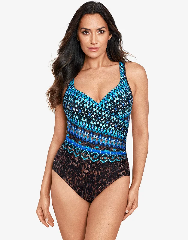 Untamed It's A Wrap Swimsuit - Blue Comfortable Tankini Set