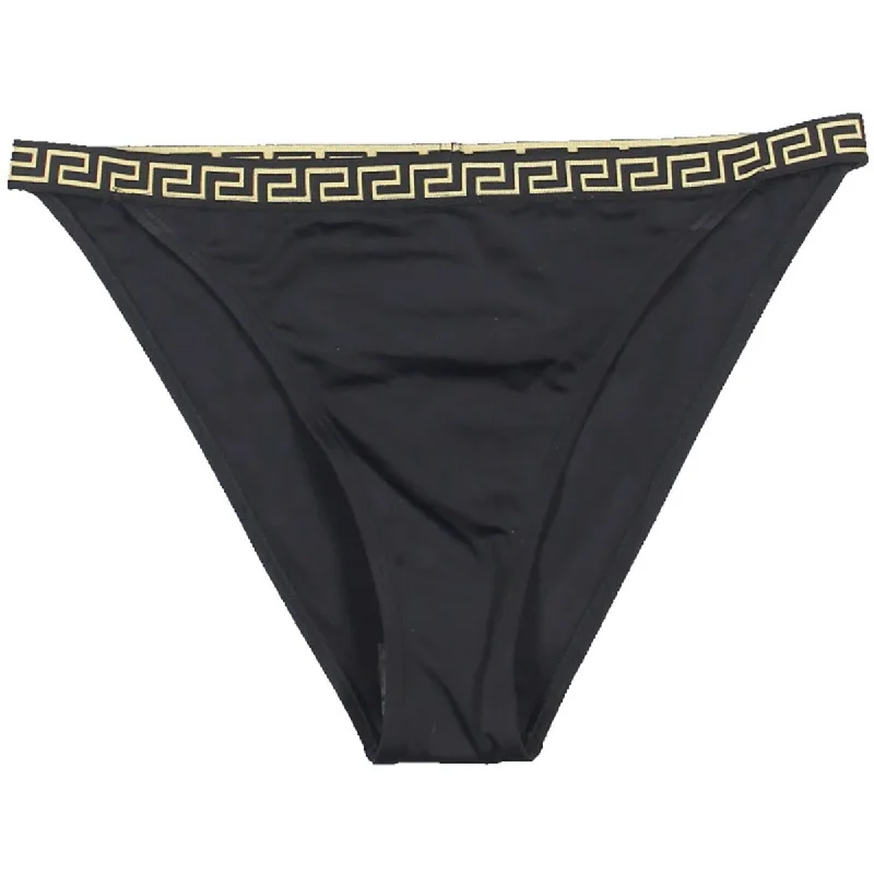Versace Womens Low Rise Contrast Trim Swim Bottom Separates Modern High-Waisted Swimsuit