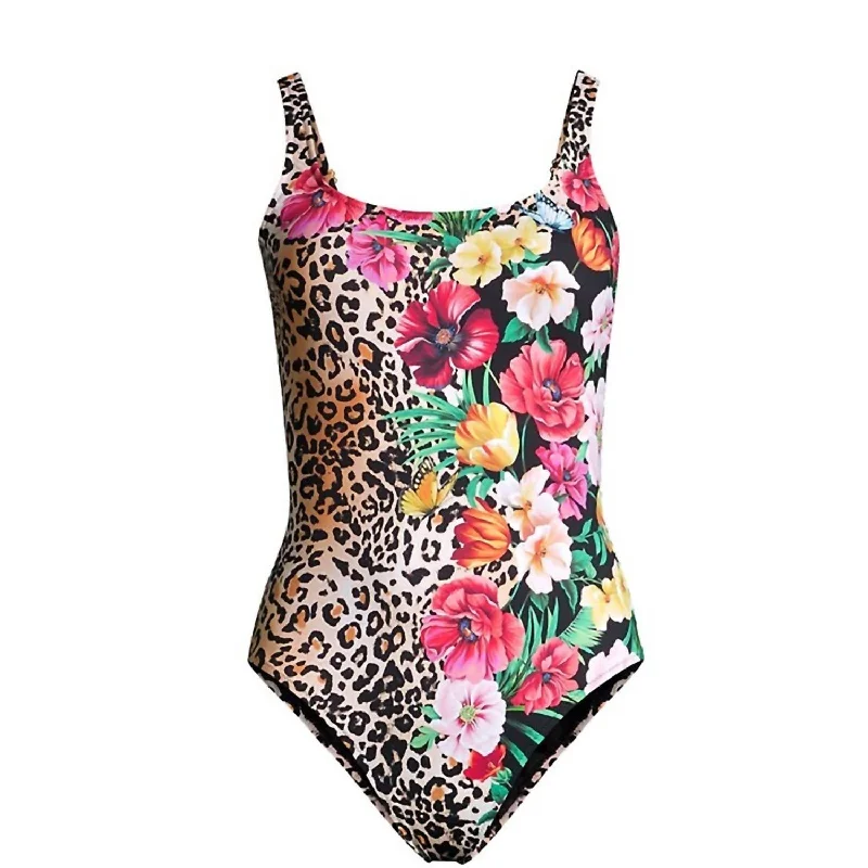Women's Sandrita Adjustable Strap One-Piece Swimsuit In Floral Vibrant Adjustable Bikini Bottoms