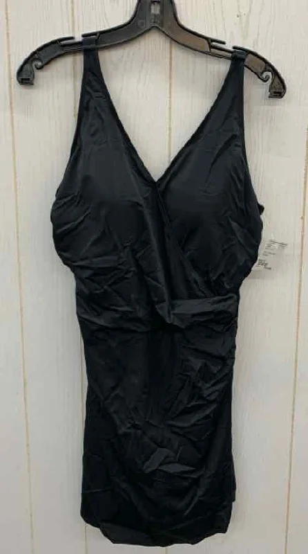 D & Co Black Womens Size 12 Swimsuit Vibrant Bikini Design