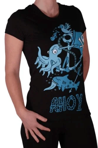 Ahoy Graphic T-Shirt-- Real Fur Shearling Chenille