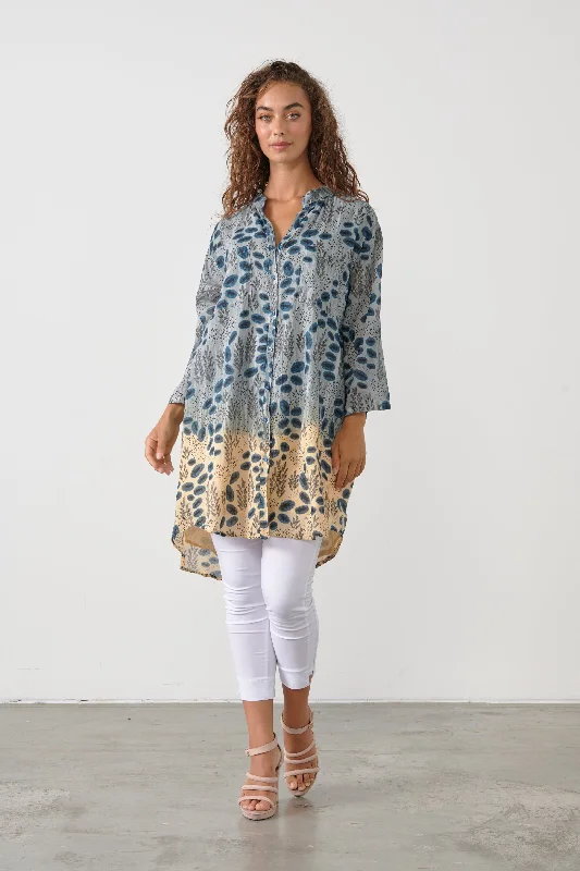 CAJU | Button through Shirt-- Lace Blend Ribbed Blend Corduroy Blend