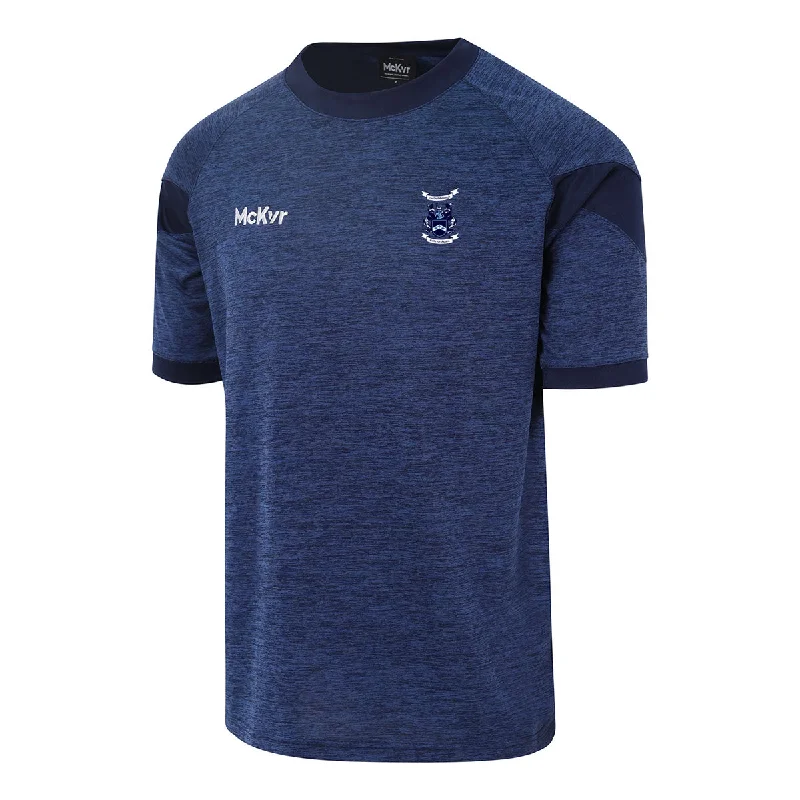 Mc Keever Ballyhegan Davitts Core 22 T-Shirt - Adult - Navy-- Front Pockets Side Pockets Patch Pockets
